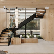 dom japandi, drewno clt projekt