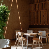 Abstrakcyjne wnętrze restauracji Medusa w Sopocie