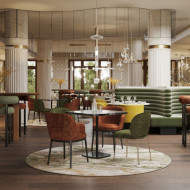 Wnętrza Crowne Plaza pod Paryżem od pracowni Tremend