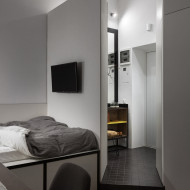 małe mieszkanie, aranżacja wnętrza, kawalerka, pomysł na małe mieszkanie, Faateva Design, mikromieszkanie