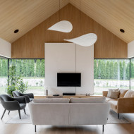 Minimalistyczne wnętrza domu w Bielsku-Białej od Tika Design 