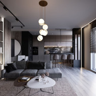 Eleganckie i nowoczesne mieszkanie w szarości