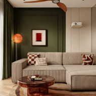 projekt wnętrza w stylu mid-century