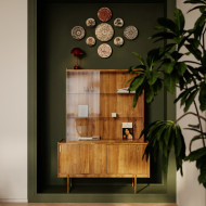 projekt wnętrza w stylu mid-century
