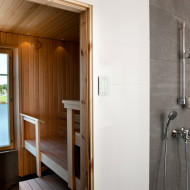 oras, sauna w domu, sauna, sauna domowa, projektowanie łazienek, wystrój wnętrz, archiektura wnętrz, architekt wnętrz