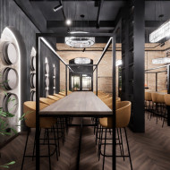Winiarnia w Fabryce Porcelany projektu ZERO32 Architekci 
