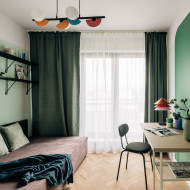 nowoczesne mieszkanie studenckie, salon