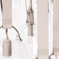 Craftica, lampy Bells-Lights, lampy w kształcie dzwonków, lampy ze szkła i skóry