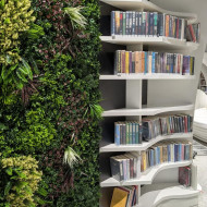projekt nowoczesnej biblioteki z hydroponiką