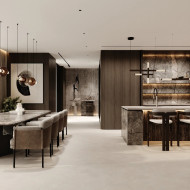 harmonijne wnętrze domu z dużymi przeszkleniami, hedo architects