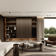 harmonijne wnętrze domu z dużymi przeszkleniami, hedo architects