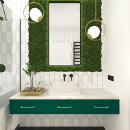 projekt wnętrza, naturalny projekt wnętrza, projekt mieszkania, MAK Architektura, Katarzyna Masalska, zieleń we wnętrzu, zielone dodatki do wnętrza, zielone dodatki do mieszkania, zielona ściana  